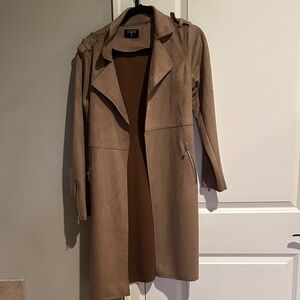 Tahari Women's Tan Trench Coat